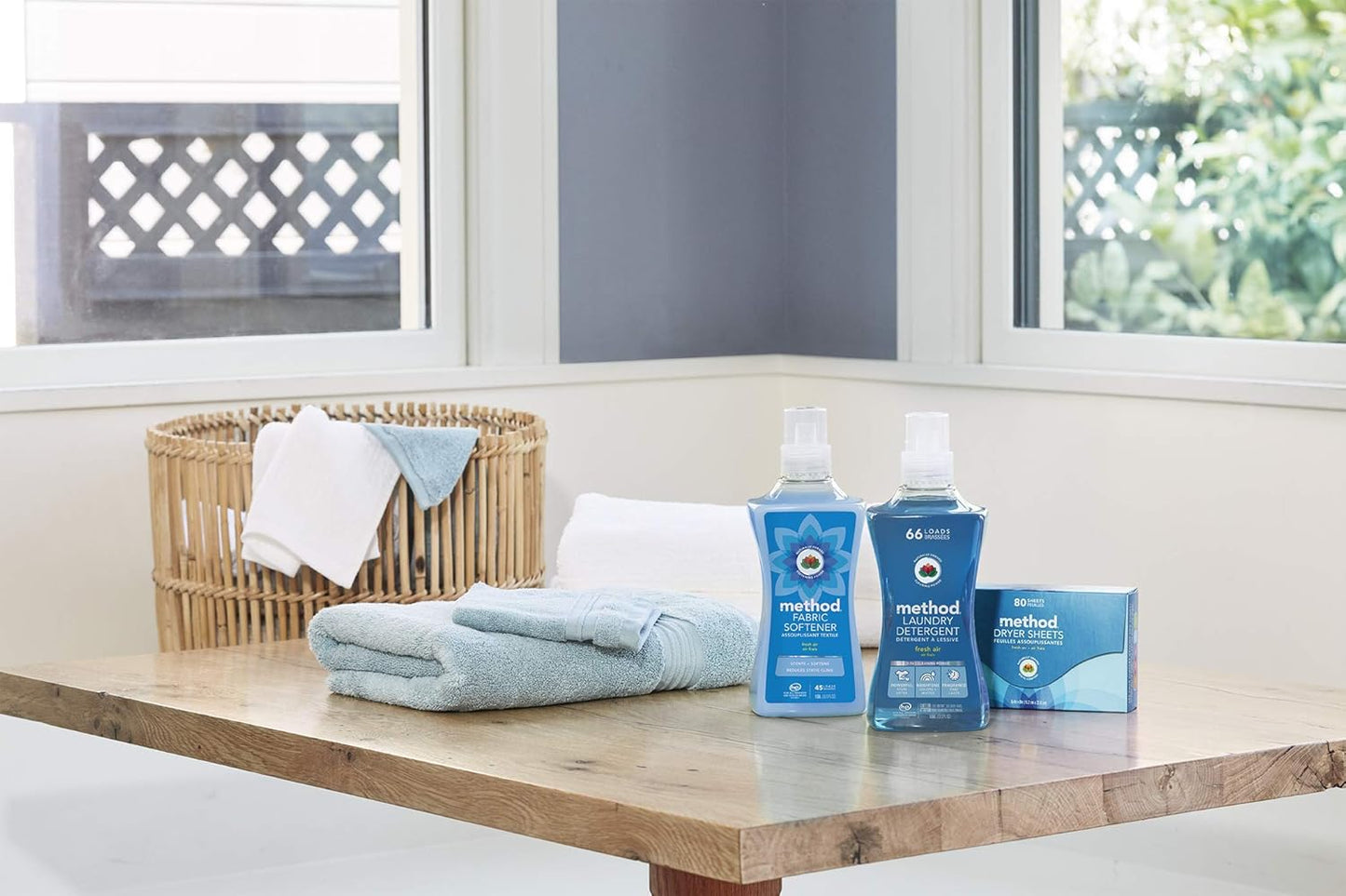 Method Liquid Laundry Detergent, Fresh Air, 66 Loads Per Bottle, Stain Remover, 53.5 Fl Oz (Pack of 1)