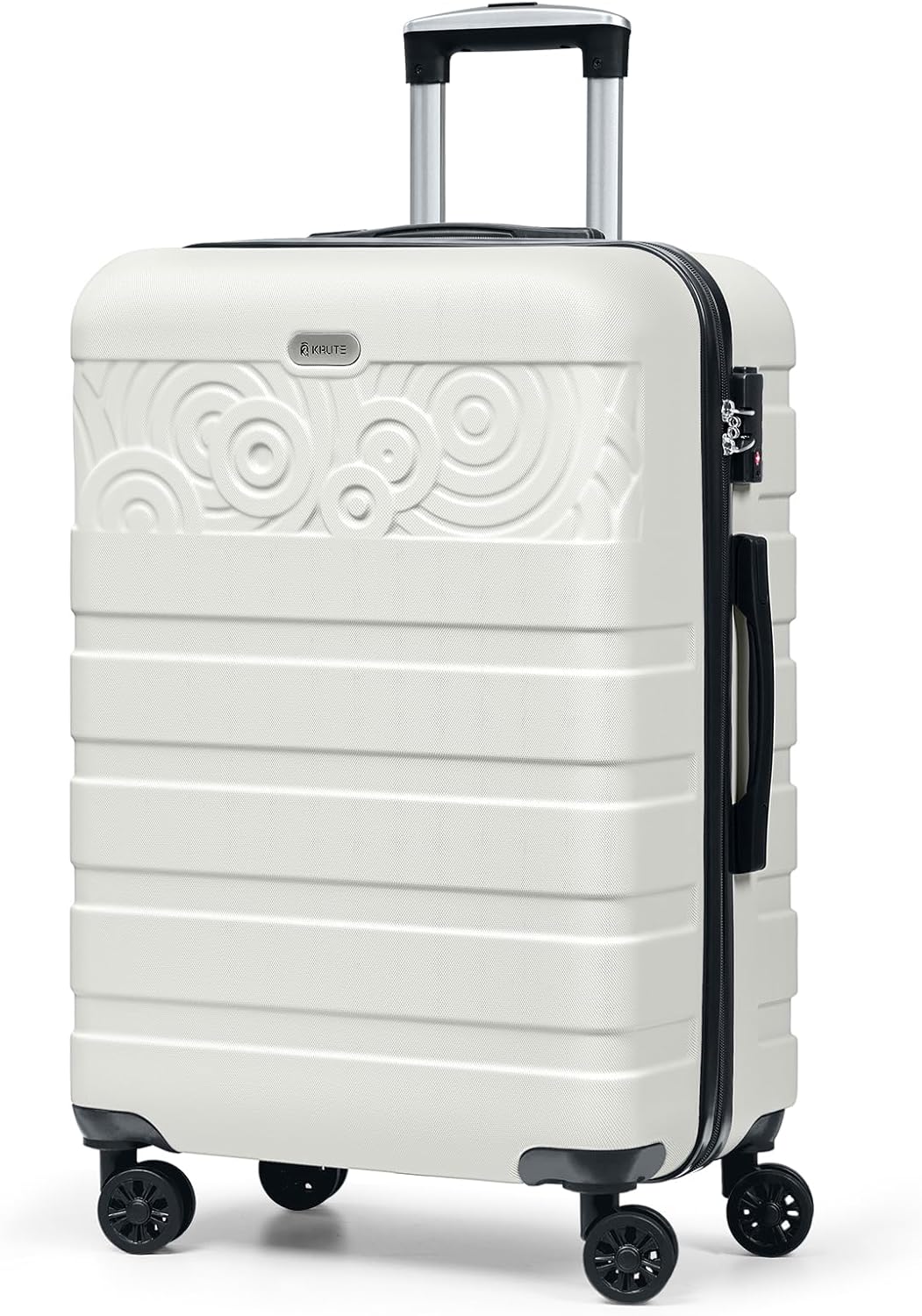 Krute Checked Luggage 24 Inch Suitcases with WheelsLightweight PC ABS TSA Lock Hard Side Travel Suitcase