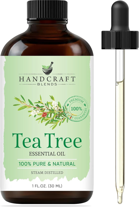 Handcraft Blends Tea Tree Essential Oil – 1 Fl Oz – 100% Pure and Natural – Premium Grade Essential Oil for Diffuser and Aromatherapy, Skin, Massage, Candle and Soap Making Fragrance