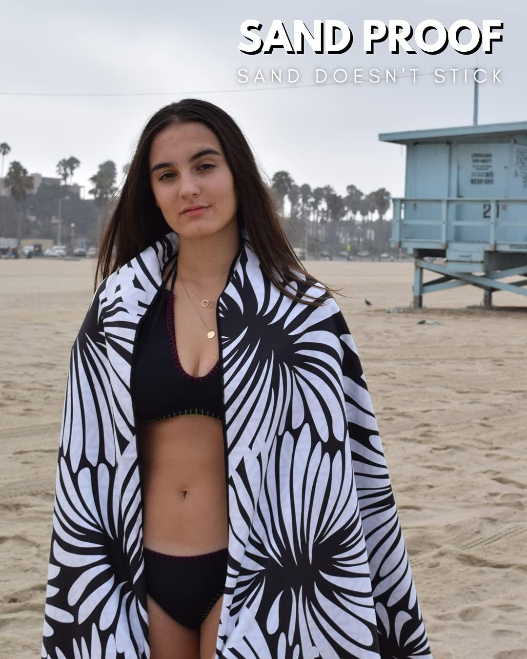 ECCOSOPHY Microfiber Beach Towel - Sand Free Towels are Quick Dry, Light Weight, Super Absorbent - Perfect Pool, Travel, Cruise, Camping Essentials - Oversized Extra Large for Adults 71x35 in