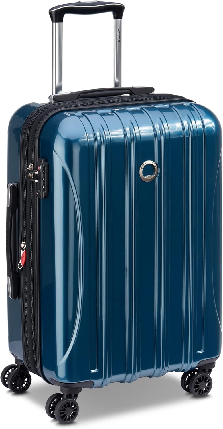 DELSEY PARIS Helium Aero Hardside Expandable Luggage with Spinner Wheels, Teal, Carry-On 21 Inch