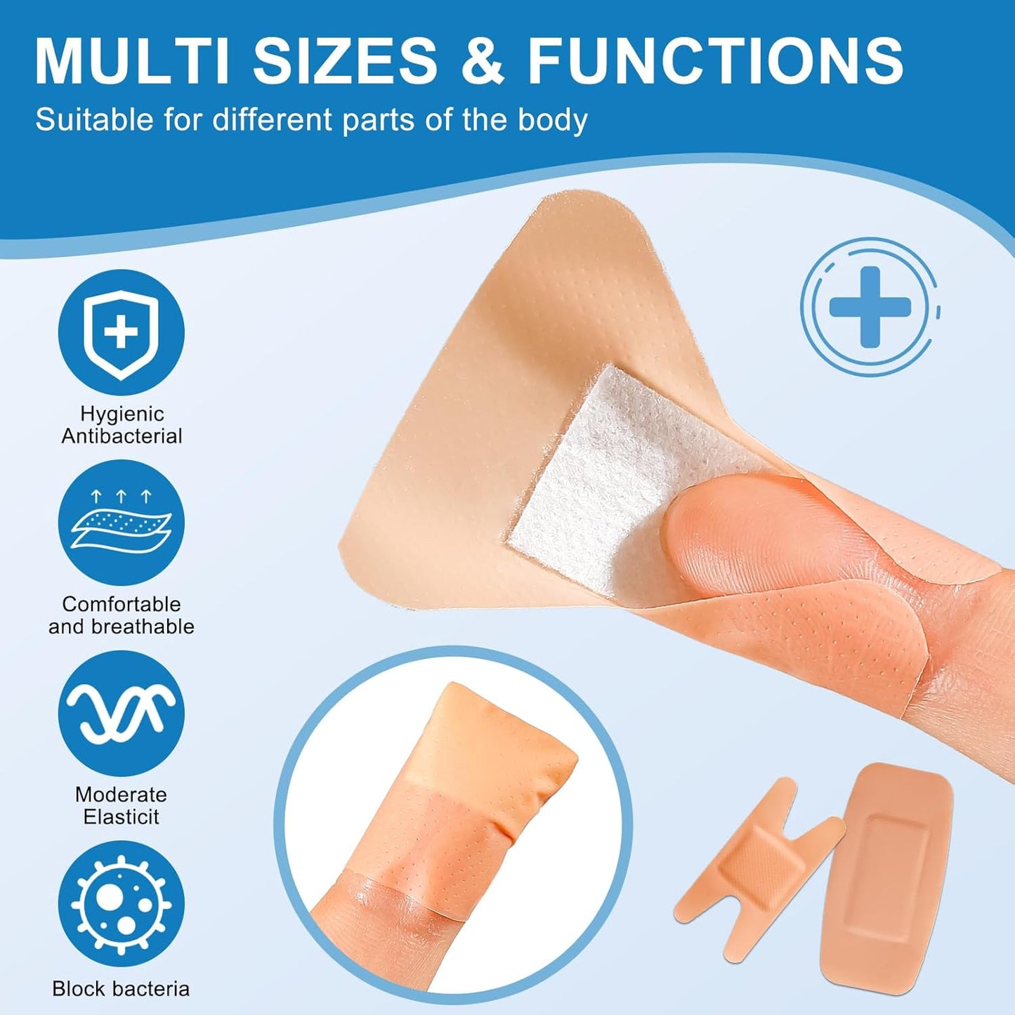 Bandages Variety Pack - 400 Pcs Assorted Bandages Bulk, Large Adhesive Fingertip Bandage, Waterproof Bandage Breathable for First Aid and Protect Wounds (10 Styles)