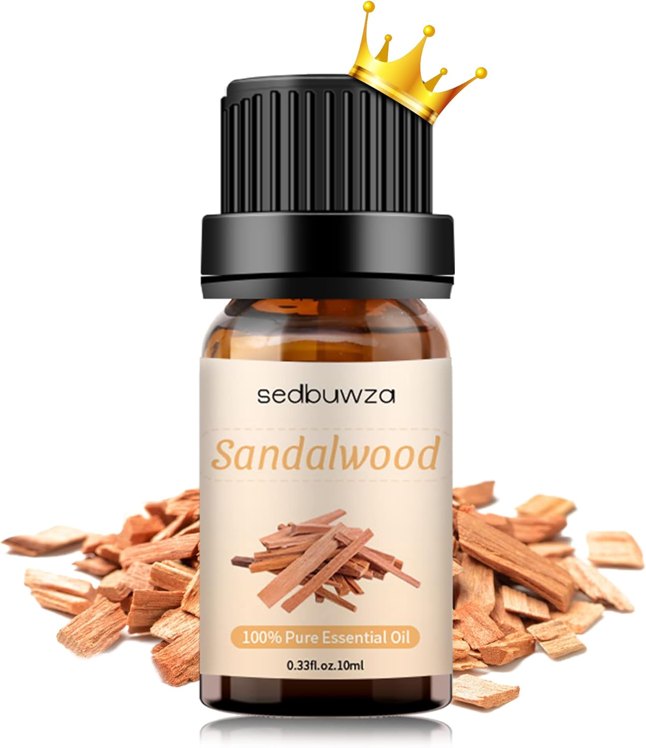 Sedbuwza Sandalwood Essential Oil, Pure Organic Sandalwood Fragrance Oil for Diffuser, Humidifier, Soap, Candle, Perfume