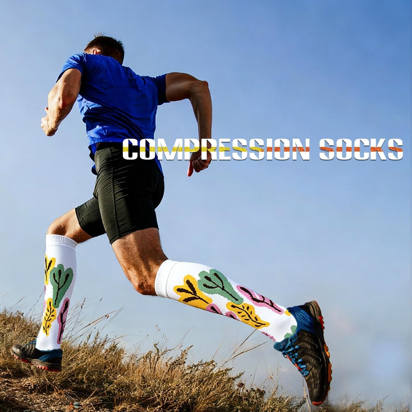 Compression Socks for Women and Men Circulation (3 Pairs) is Best Support for Running Athletic Cycling Hiking