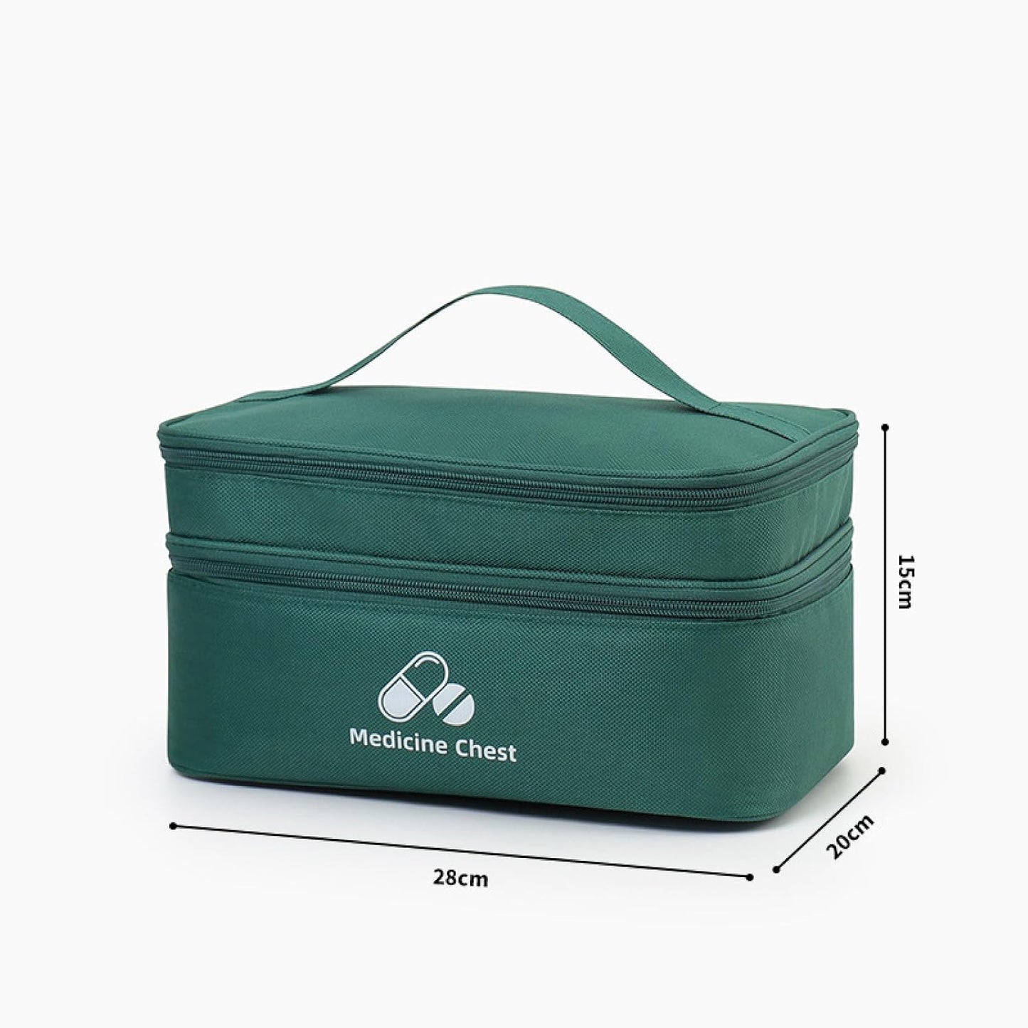 First Aid Bag Empty, First Aid Kit Storage Bag, Small Medical Bag, Medical Travel Case First Responder Emergency Storage Compact Medicine Bags for Car Home Office Kitchen Sport Outdoors (Green)