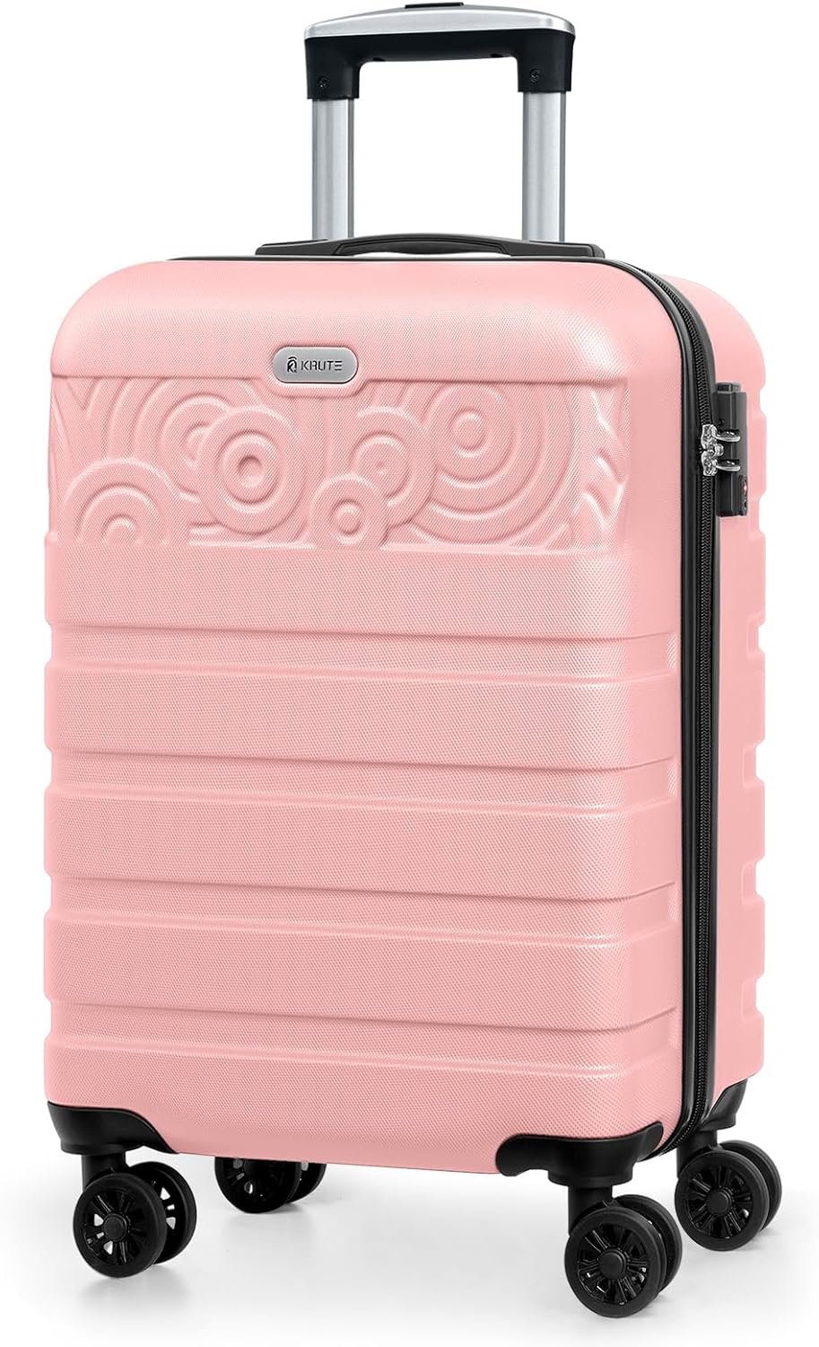 Krute 20 inch Carry On Luggage Hard Shell Suitcase with Spinner Wheels Airline Approved Luggages PC ABS TSA Lock Suitcase