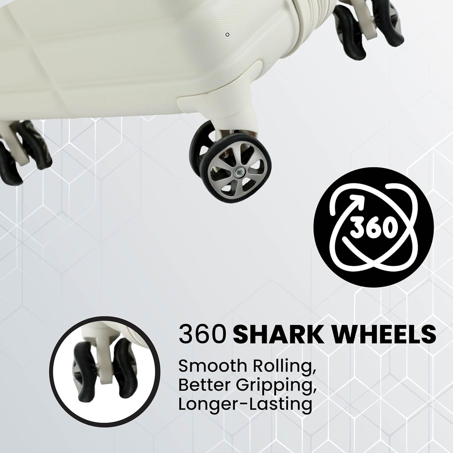 Spyder 20" Hardside Carry-On Luggage, Durable Lightweight Hardshell Suitcase with 360° Spinner Wheels, Expandable for up to 20% More Space, TSA Approved Lock, Vanilla