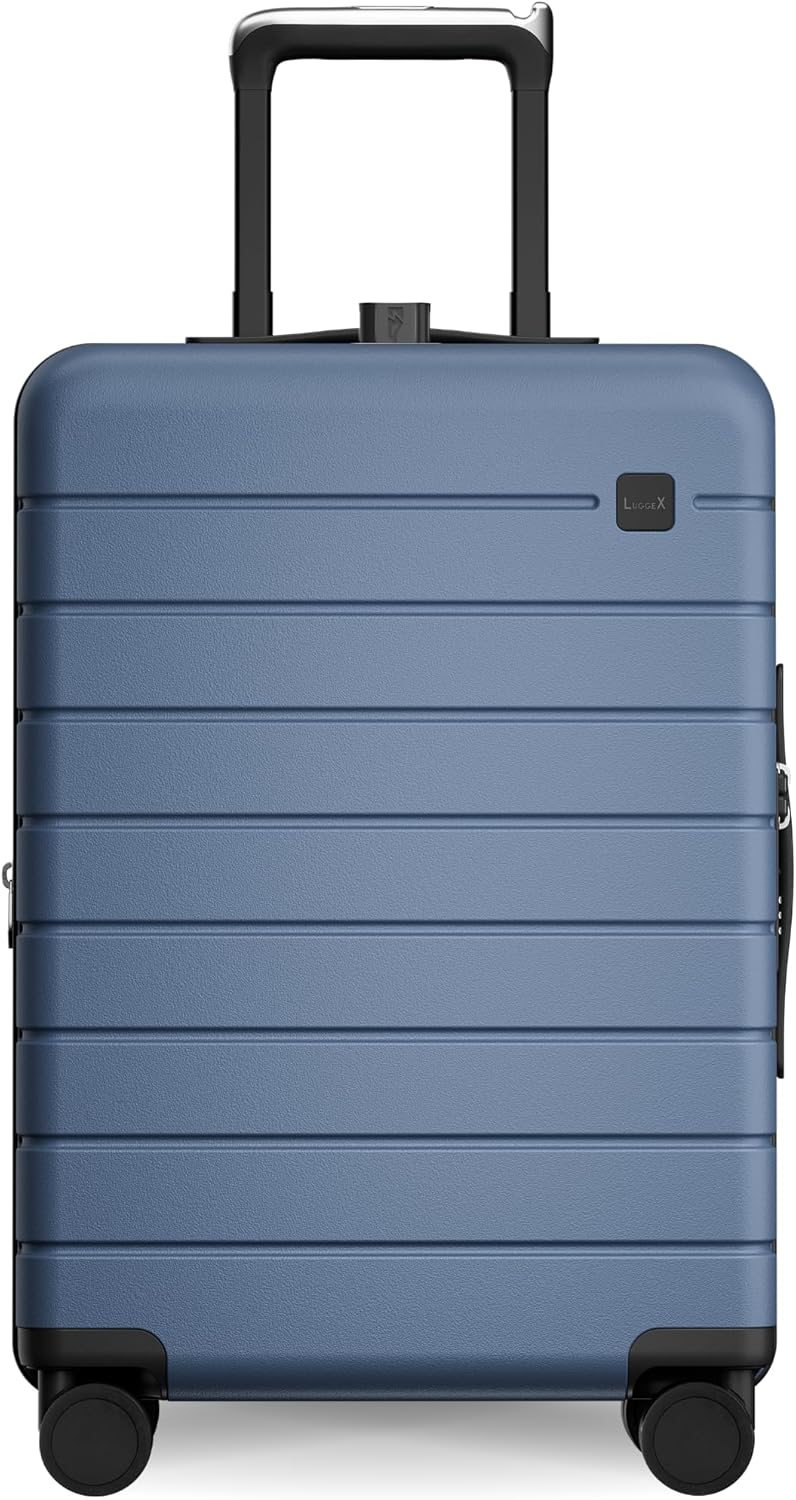 LUGGEX Carry On Luggage HUP3, Accelerate Access with DiHook, Handy Pouch, 20 inch Expandable Hard Shell Suitcases with Spinner Wheels (HX-Core)