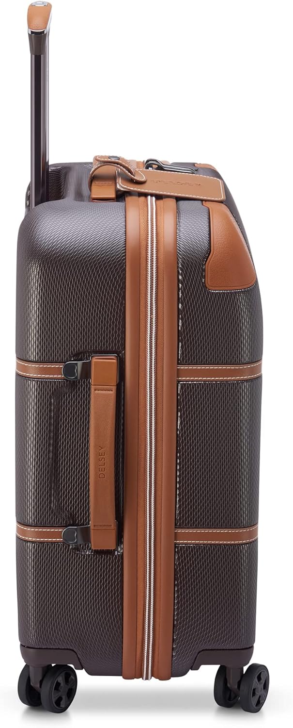 DELSEY PARIS Chatelet Air 2.0 Hardside Luggage with Spinner Wheels, Chocolate Brown, Carry on 20 Inch