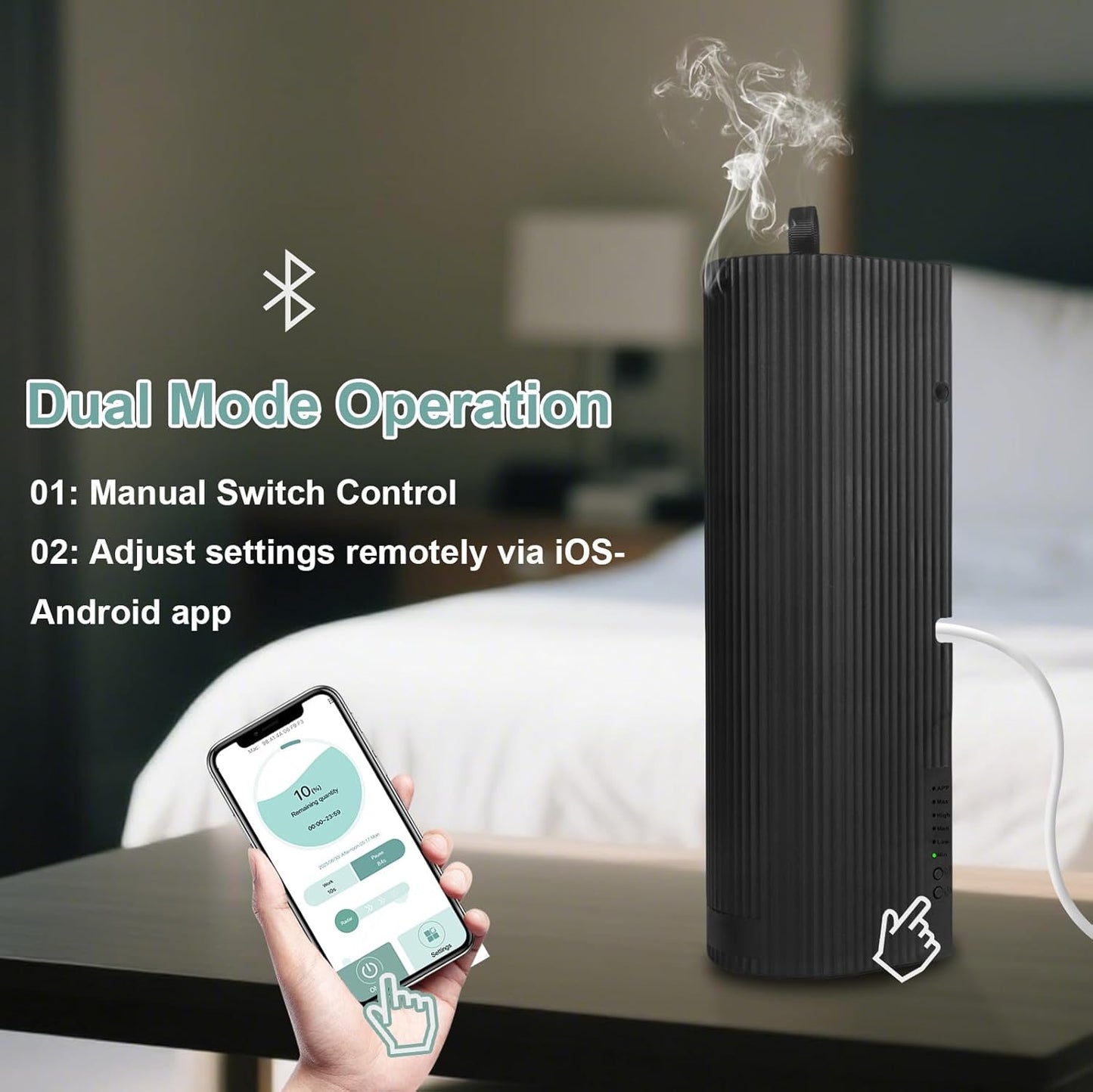 Scent Diffuser Starter Kit - Aroma Waterless Essential Oil Diffuser for Home, Air Diffuser for Large Room, 3200 Sq.Ft Coverage Scent Air Machine, Contains A 3.5 OZ Hotel Scent Essential Oil