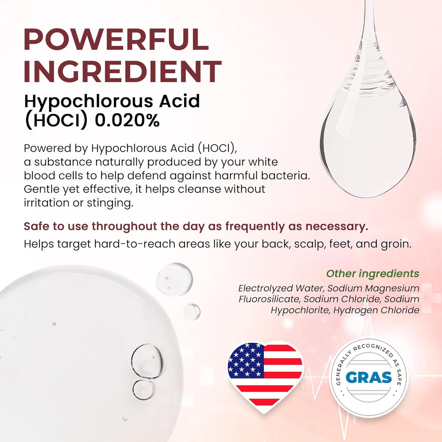 MediQuick Skin & Wound Care Hydrogel Drops - Quick Healing First Aid Drops with 12 Hours Action to Heal Cuts, Burns, Inflammation, Rash, Itch, Eczema & More - Safe Wound Wash with No-Sting - 4 Fl Oz