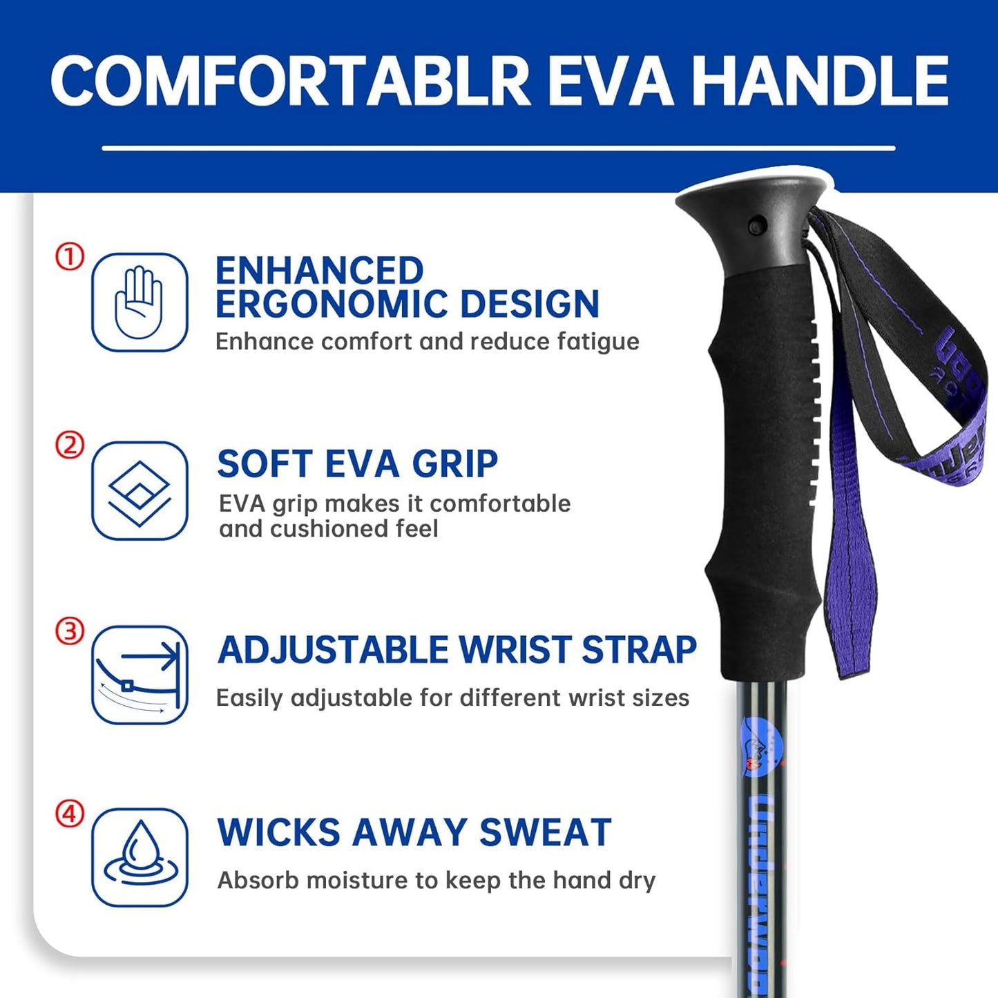 Collapsible Trekking Poles for Hiking 2 Pack - Adjustable Aluminum Hiking Poles, Lightweight Walking Sticks for Women, Men, Seniors, Kids, Trekking Sticks for Backpacking by Underwood Aggregator