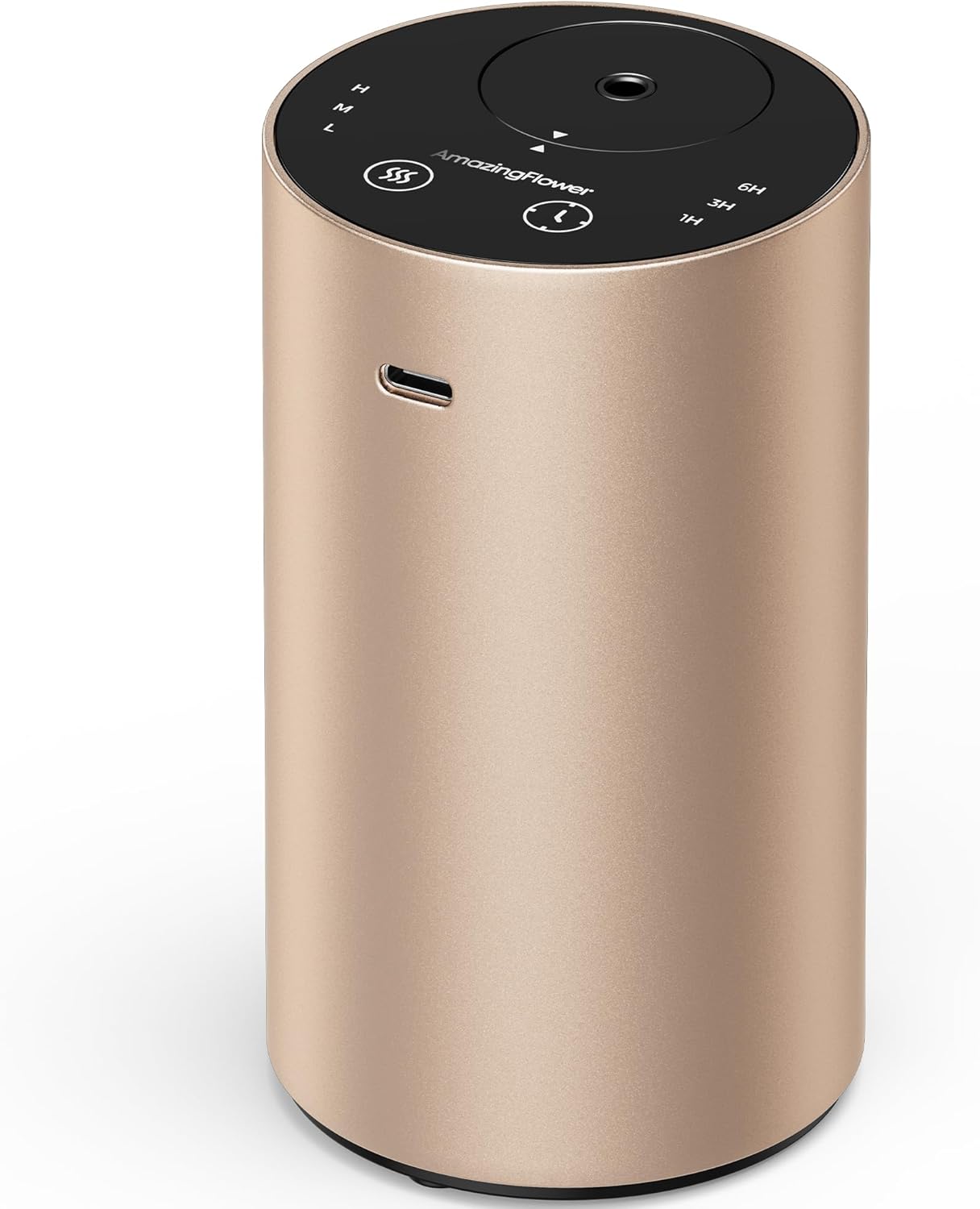 Waterless Essential Oil Diffuser, Rechargeable Scent Diffusers with 3 Mist Levels & Timers, Portable Aromatherapy Diffuser for Home Car Room Studio Office, Desert Titanium