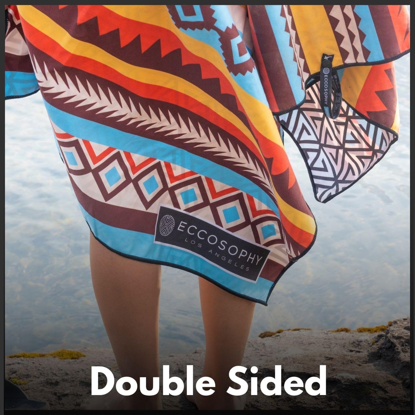 ECCOSOPHY Microfiber Beach Towel - Sand Free Towels are Quick Dry, Light Weight, Super Absorbent - Perfect Pool, Travel, Cruise, Camping Essentials - Oversized Extra Large for Adults 71x35 in