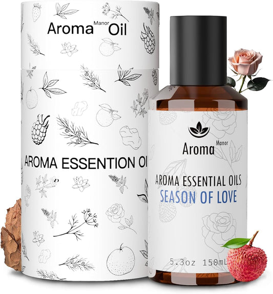 Hotel Fragrance Oil - Season of Love Essential Oils for Scent Diffuser - Rose, Orange, Lychee, Musk - Home Luxury Scents Aroma Fragrance for Home, Office