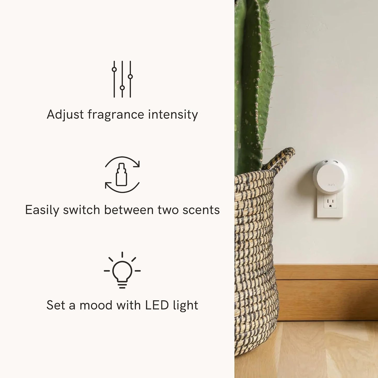 Pura Smart Home Fragrance Device Starter Set - Pura 4 - Scent Diffuser for Home - Includes Fragrance Aroma Diffuser - Square Box, Signature Citrus and Monsoon Scent Refills