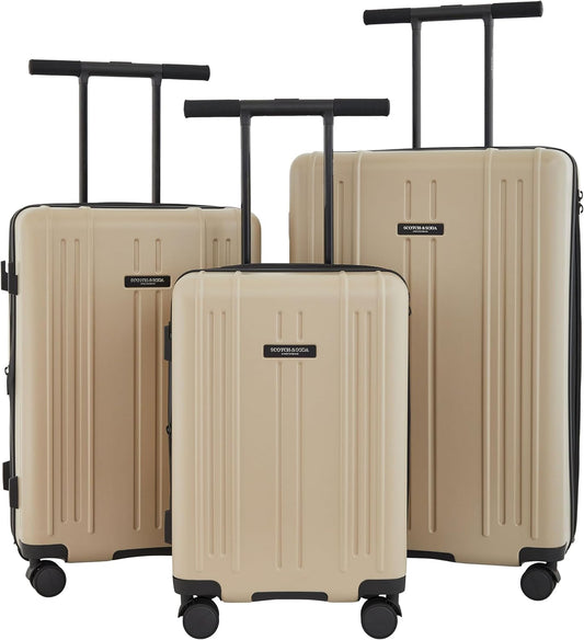 Scotch & Soda Eindhoven Wing-On Expandable Luggage, Travertine, 3 Piece Set