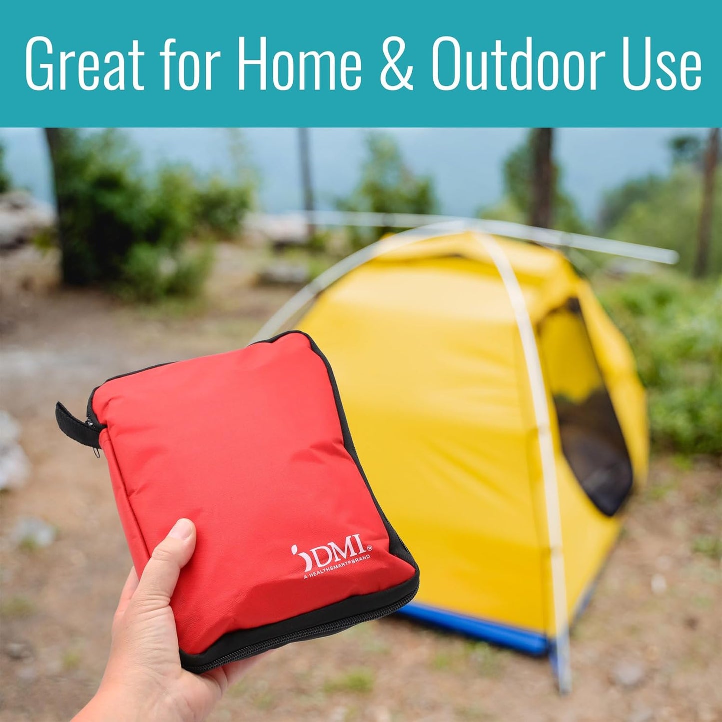 DMI 298-Piece Complete Emergency First Aid Kit, Treats Pain, Swelling, Cuts, Scrapes & Burns, Complete First Aid Guide Included, Clear Pocket Organization, Durable Zippered Travel Bag