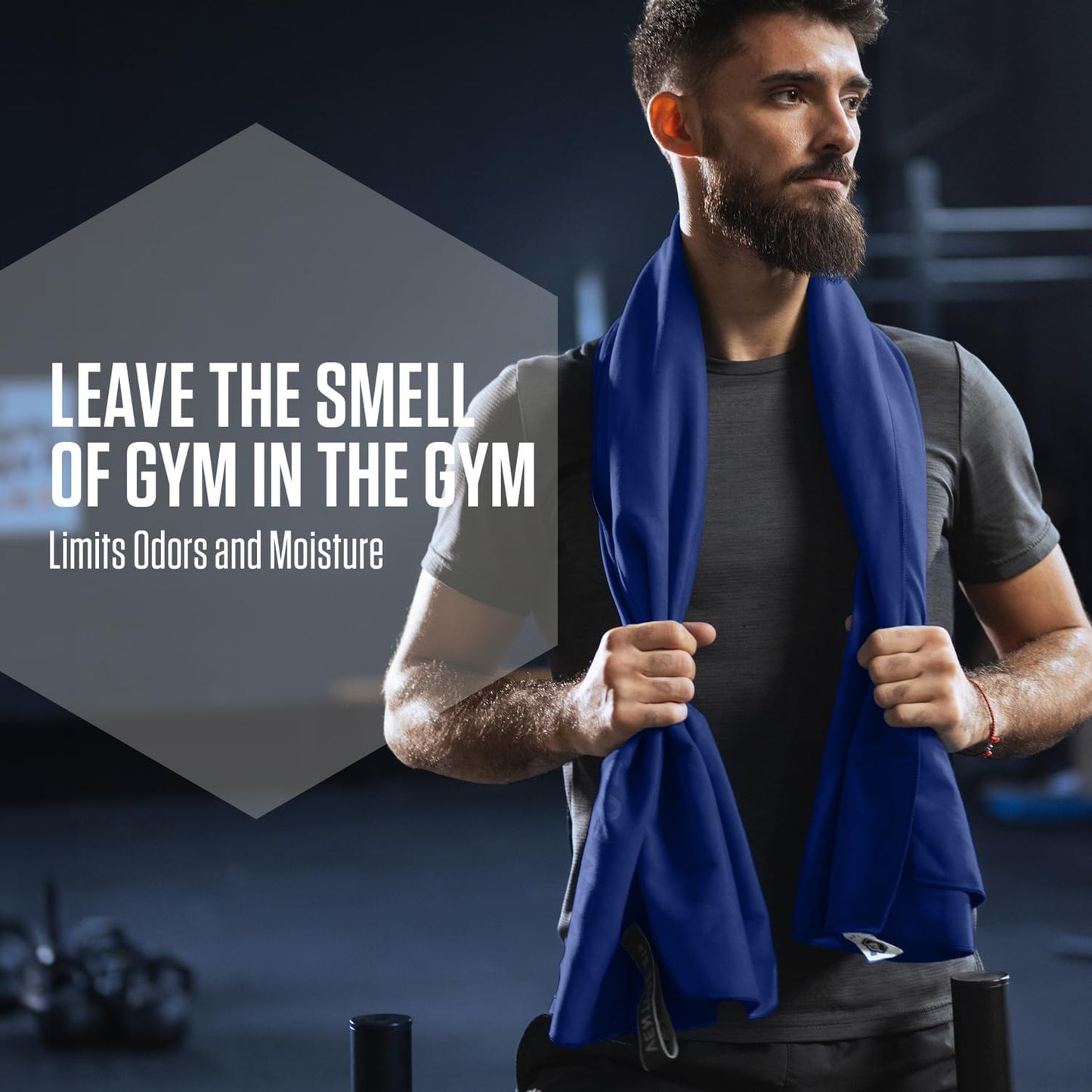 VENTURE 4TH Quick Dry Towel. Microfiber Travel Towel Ideal for Camping, Hiking, Backpacking, Gym. Lightweight & Fast Drying Travel Towels for Body. Compact & Easy to Pack - Navy Blue Medium