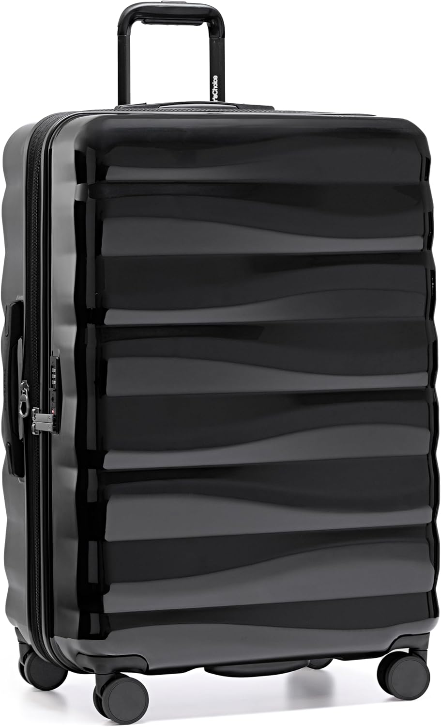 Traveler's Choice Edinburgh II Hardside Spinner Luggage with TSA Lock, Black, 29" Large