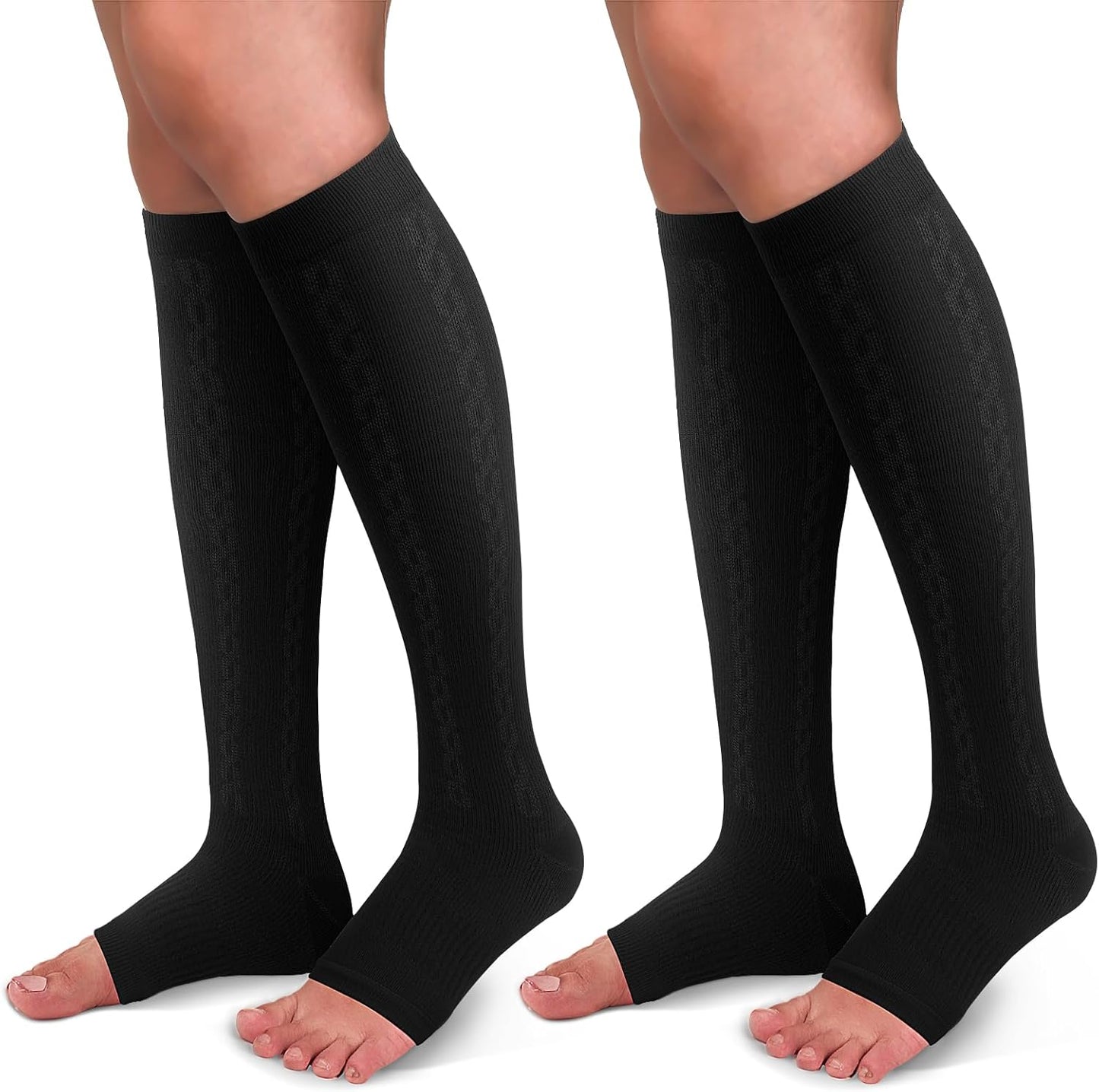 30-40mmHg Medical Graduated Compression Socks for Women&Men Circulation-Compression Stockings-Knee High Socks for Support,Hiking,Running