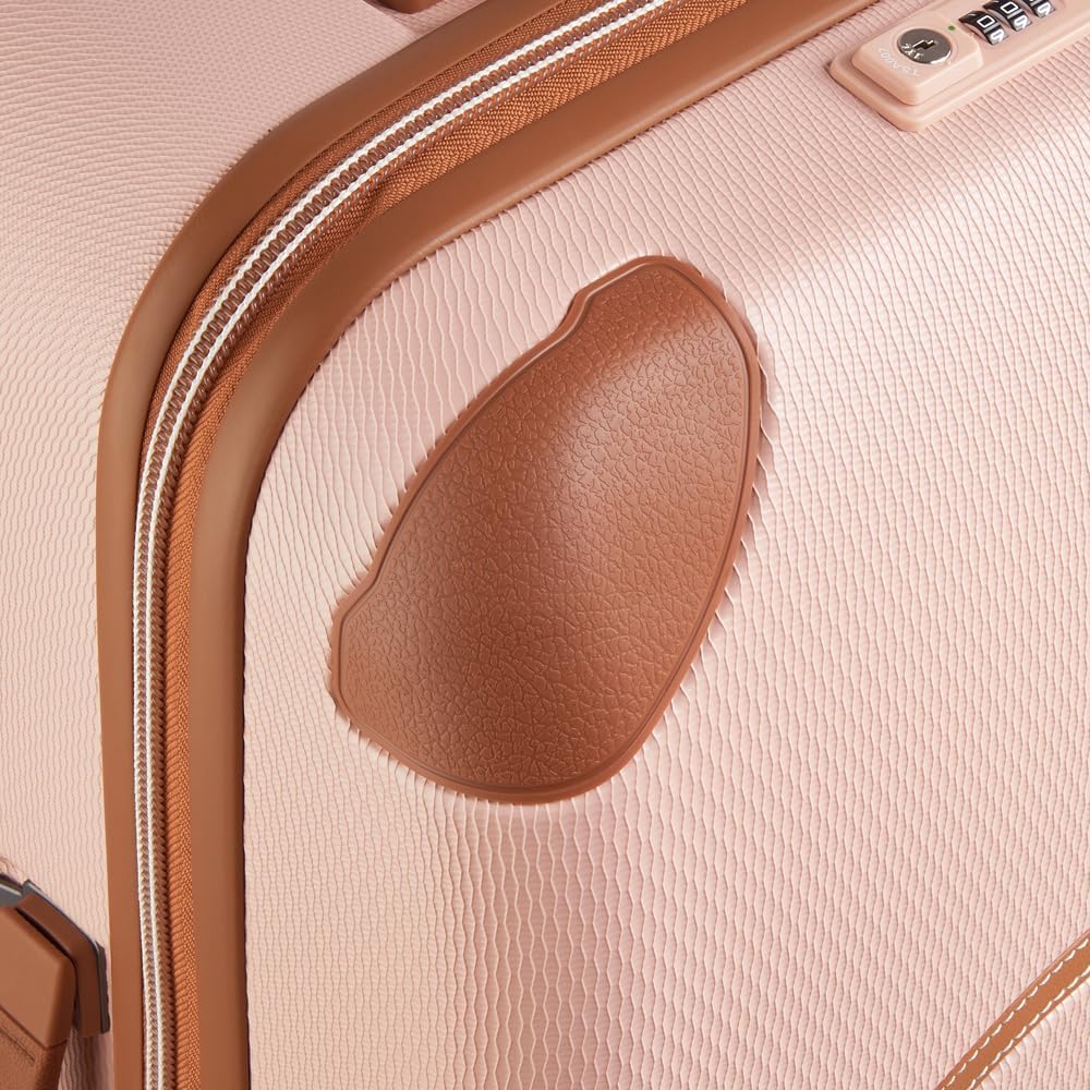 DELSEY PARIS Chatelet Air 2.0 Hardside Luggage Trunk with Spinner Wheels, Blush Pink, Checked-26 Inch Trunk