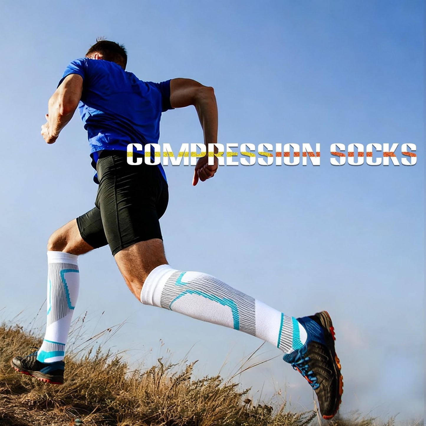 Compression Socks for Women and Men Circulation (3 Pairs) is Best Support for Running Athletic Cycling Hiking