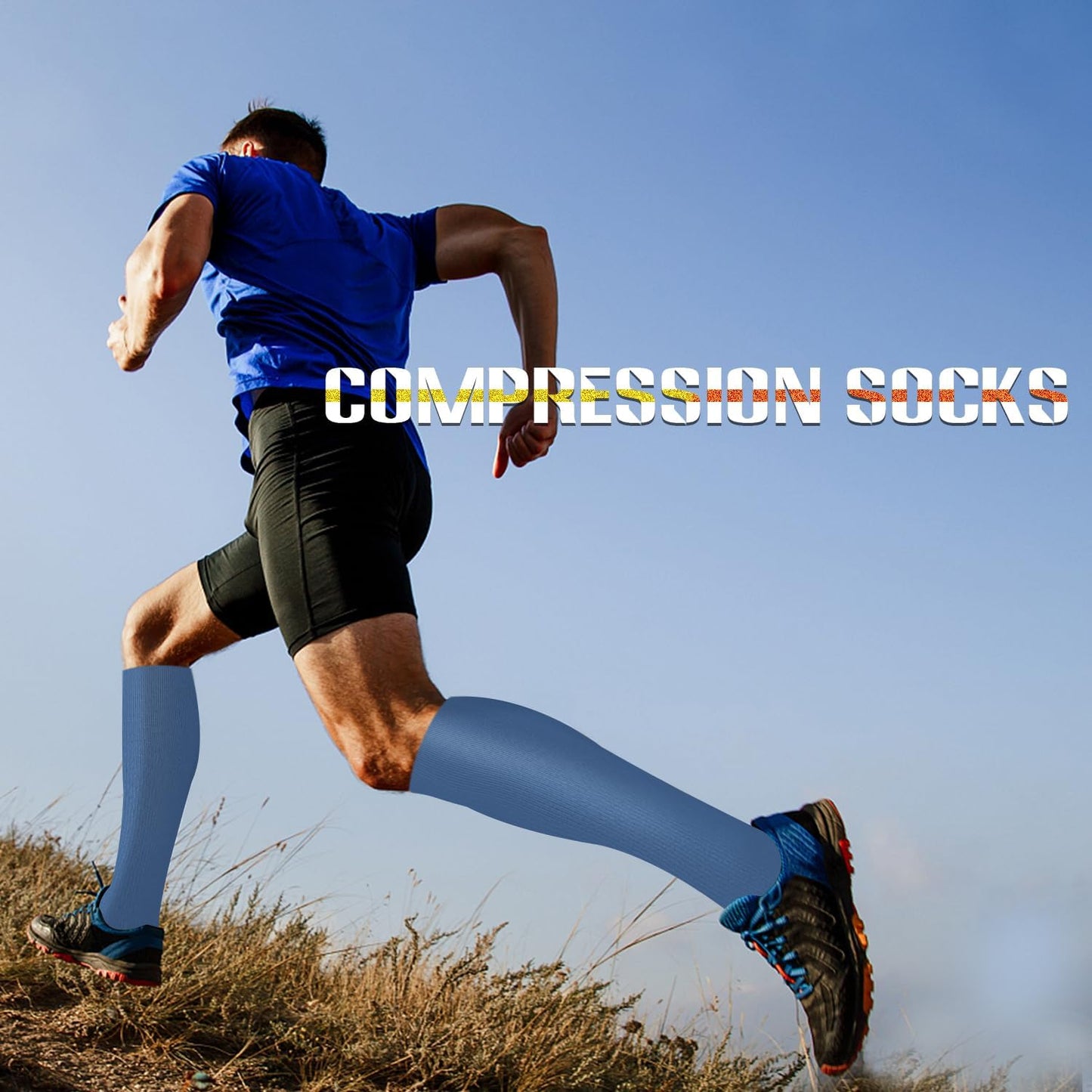 Compression Socks for Women and Men Circulation (3 Pairs) is Best Support for Running Athletic Cycling Hiking