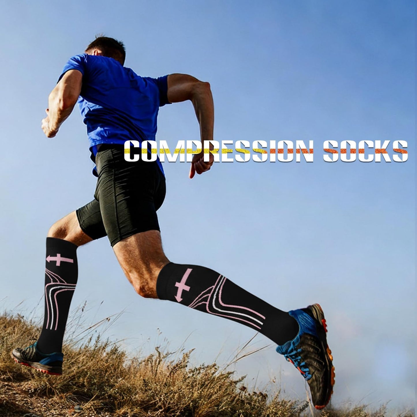 Compression Socks for Women and Men Circulation (3 Pairs) is Best Support for Running Athletic Cycling Hiking