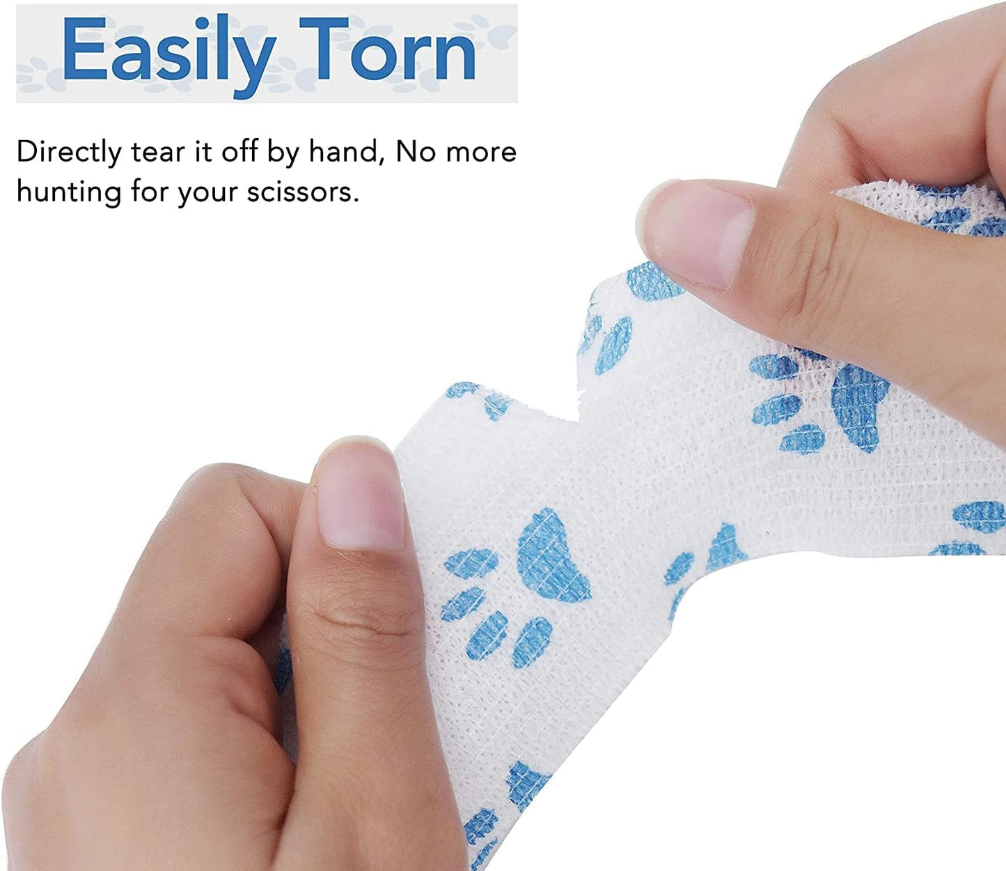 RISEN Cohesive Bandage 2” x 5 Yards, 6 Rolls, Self Adherent Wrap Medical Tape, Adhesive Flexible Breathable First Aid Gauze Ideal for Stretch Athletic