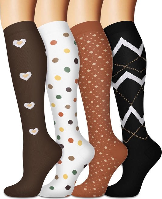 Compression Socks for Women and Men Circulation (3 Pairs) is Best Support for Running Athletic Cycling Hiking