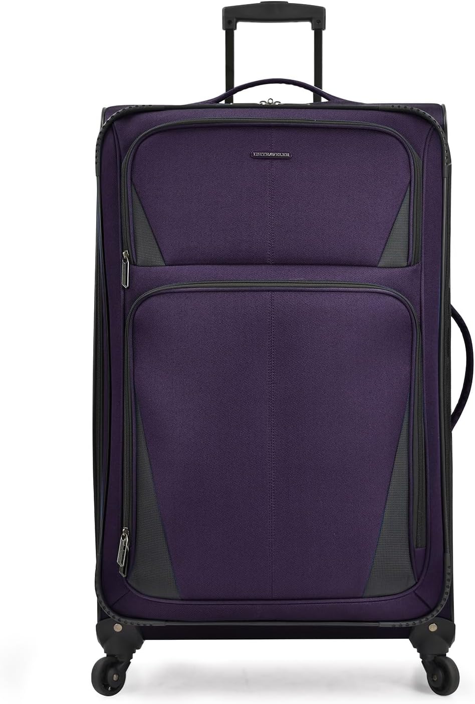 U.S. Traveler Aviron Bay Expandable Softside Luggage with Spinner Wheels, Purple, 2-Piece Set