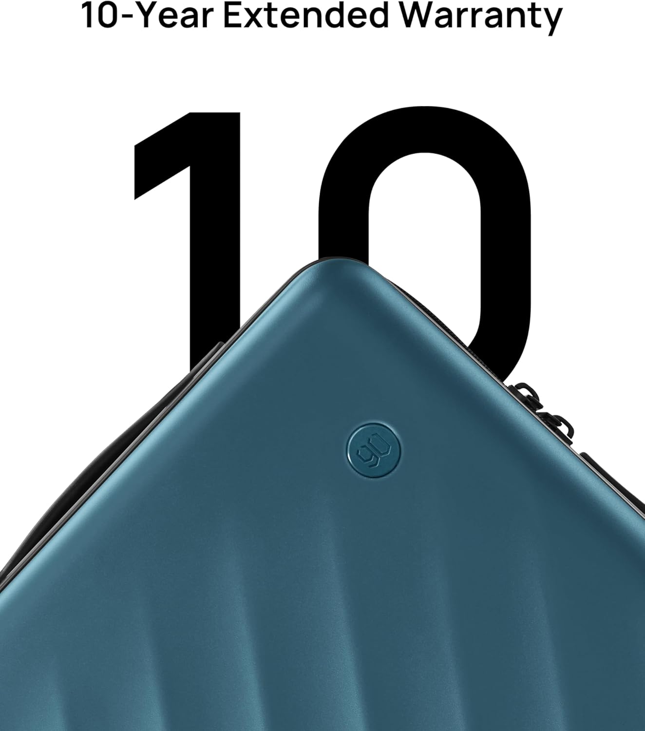 NINETYGO Trunk Luggage 24 Inch, Medium Checked Luggage with Double Spinner Wheels, Anti-Burst Zipper, Hard Case PC Suitcase, Lightweight Travel Luggage, TSA Approved (Topaz Blue, Hudson)