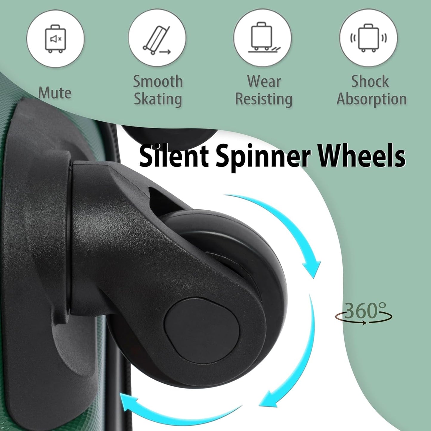 Merax 20 Inch Carry On Luggage Airline Approved, Hardshell ABS Suitcase with Spinner Wheels, TSA Lock, Lightweight Travel Luggage for Business Trips & Weekend Getaways