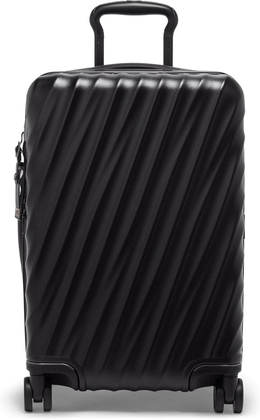 TUMI - 19 Degree International Expandable 4 Wheeled Carry-On - Hard Shell Suitcase - 21.8" X 14.0" X 9.0" - Matte Black Texture