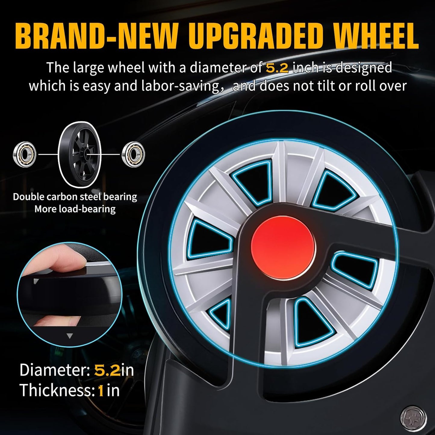 Laduga Softside Expandable Luggage with Large Steel Wheels Checked-Luggage Suicase (Black, 29-Inch)