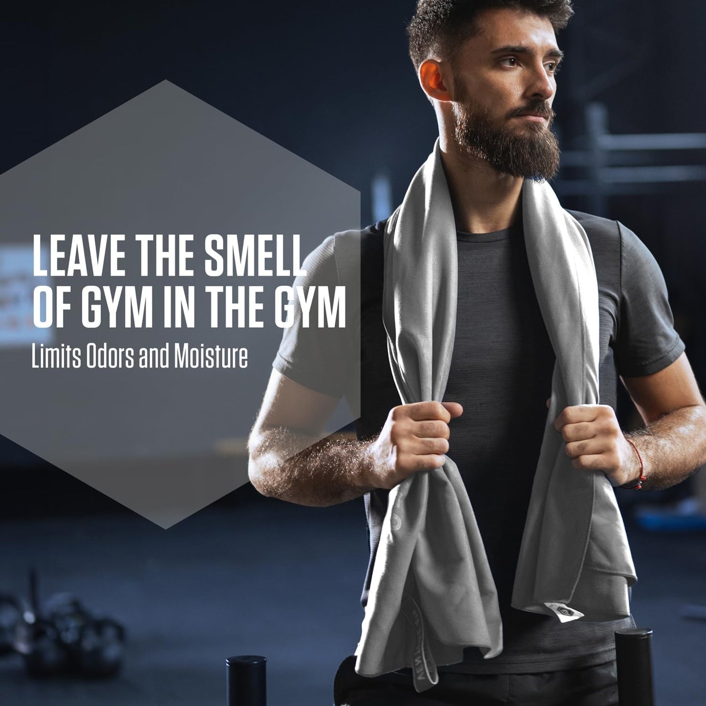 VENTURE 4TH Quick Dry Towel. Microfiber Travel Towel Ideal for Camping, Hiking, Backpacking, Gym. Lightweight & Fast Drying Travel Towels for Body. Compact & Easy to Pack - Light Gray Extra Large