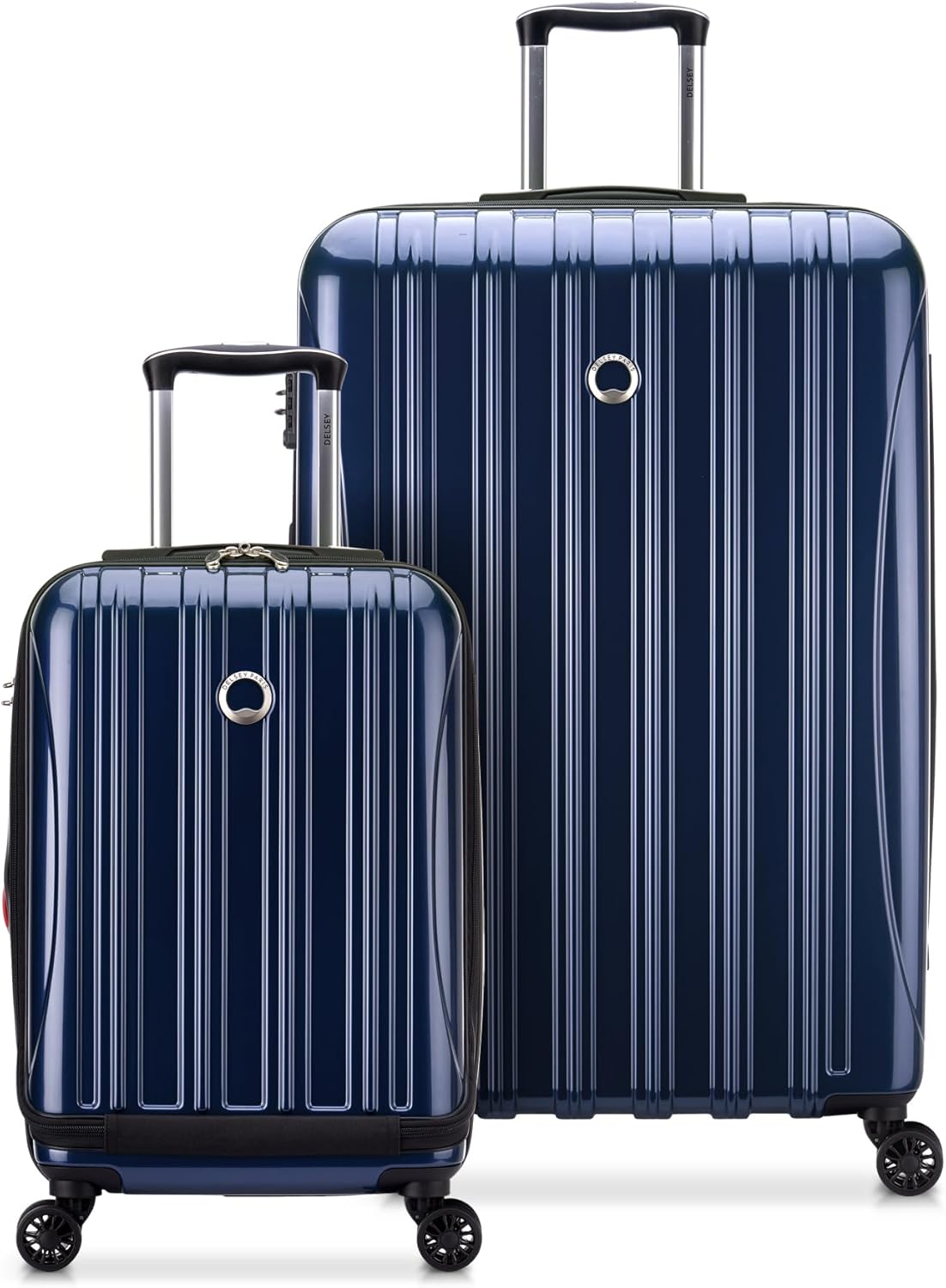 Delsey Luggage Aero 2 Piece Set (19" & 29") Spinner Suitcase (Cobalt Blue)