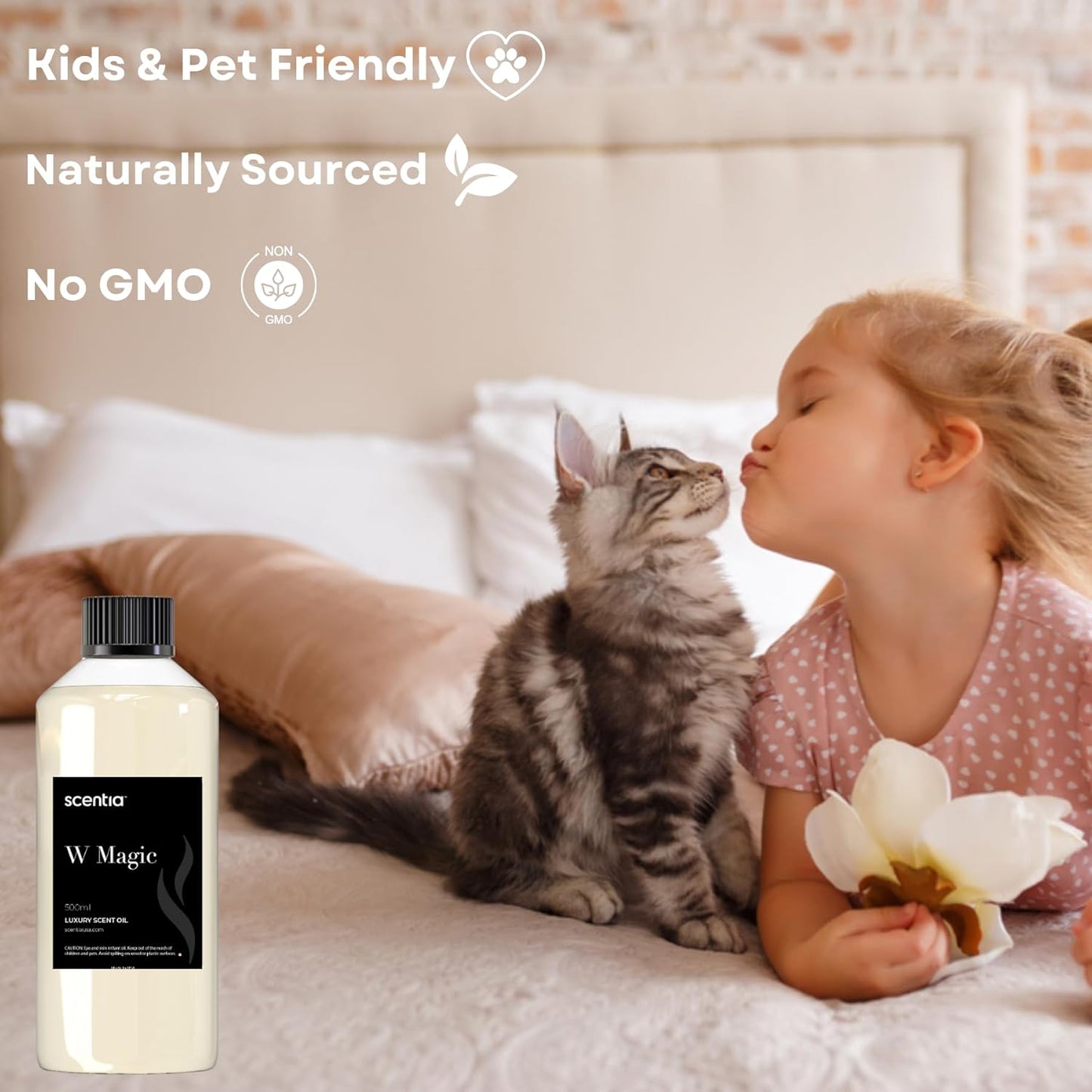 Scentia W Magic Hotel Diffuser Refill Oil Inspired by W Signature Hotel - 500 mL 16.9 fl oz - Fragrance Oil Blend Bergamot, Lemongrass & Jasmine for HVAC Diffuser - Thanksgiving & Holiday Gift