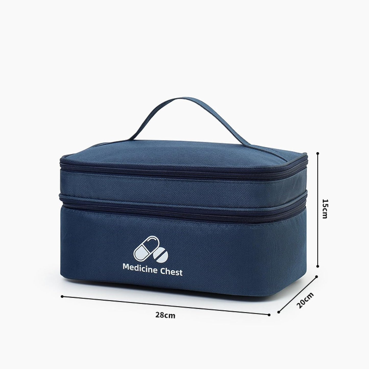 First Aid Bag Empty, First Aid Kit Storage Bag, Small Medical Bag, Medical Travel Case First Responder Emergency Storage Compact Medicine Bags for Car Home Office Kitchen Sport Outdoors (Deep blue)