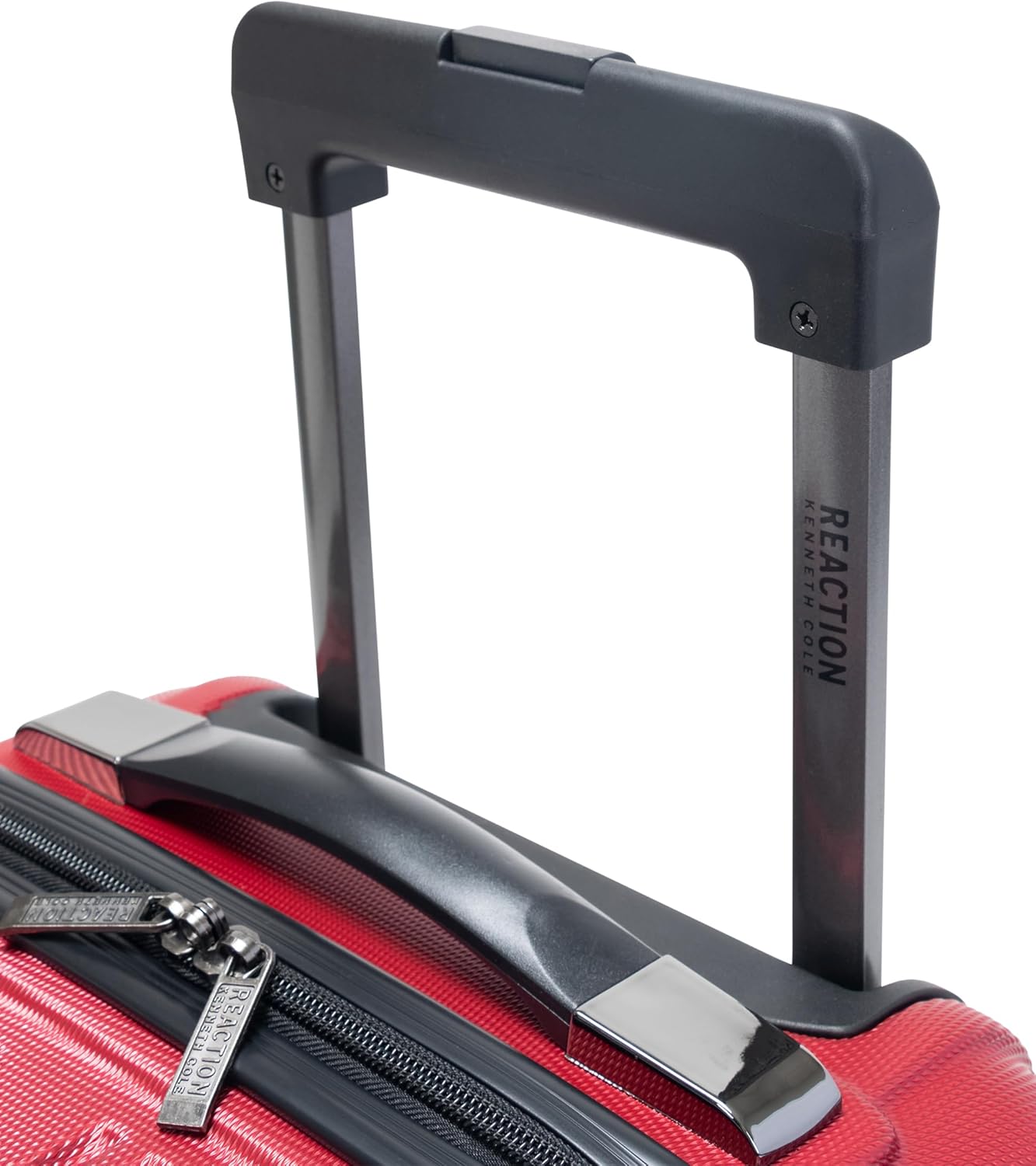 Kenneth Cole REACTION Out of Bounds Lightweight Hardshell 4-Wheel Spinner Luggage, Scarlet Red, 24-Inch Checked