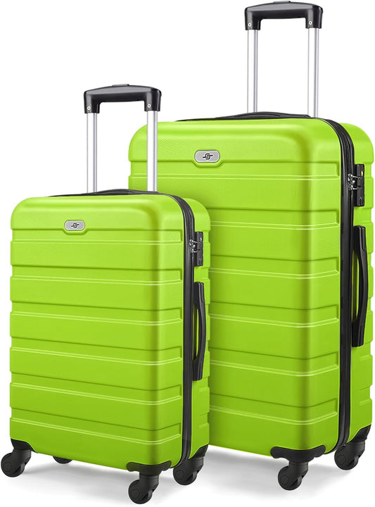 Suitour 2 piece luggage sets Hard Shell Luggage Set with Spinner Wheels, TSA Lock, 20 24 inch Travel Suitcase Sets
