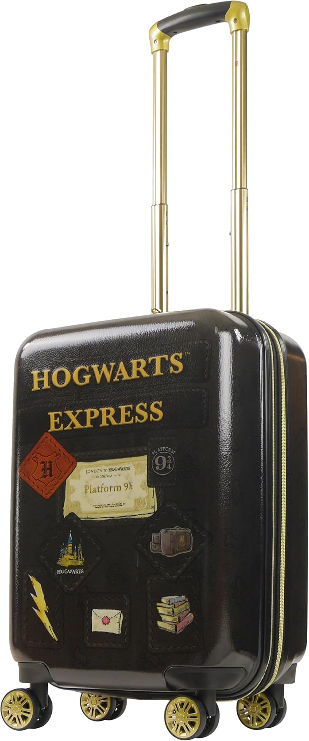 FUL Harry Potter 25 Inch Rolling Luggage, Hogwarts Express Hardshell Suitcase with Spinner Wheels, Black