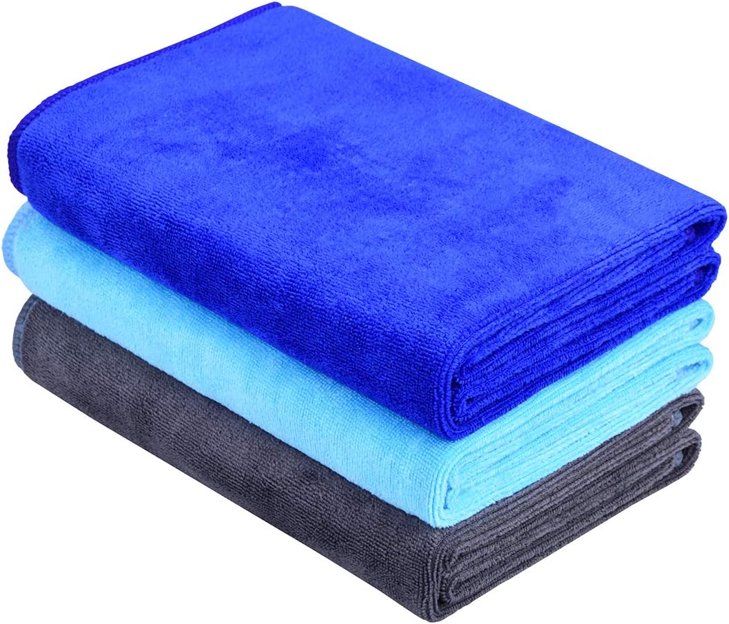 HOPESHINE Gyms Towels for Men & Women Microfiber Exercise Fitness Home Absorbent Sweat Yoga Towels Sports Towels Soft Fast Drying 16inch x32inch 3-Pack