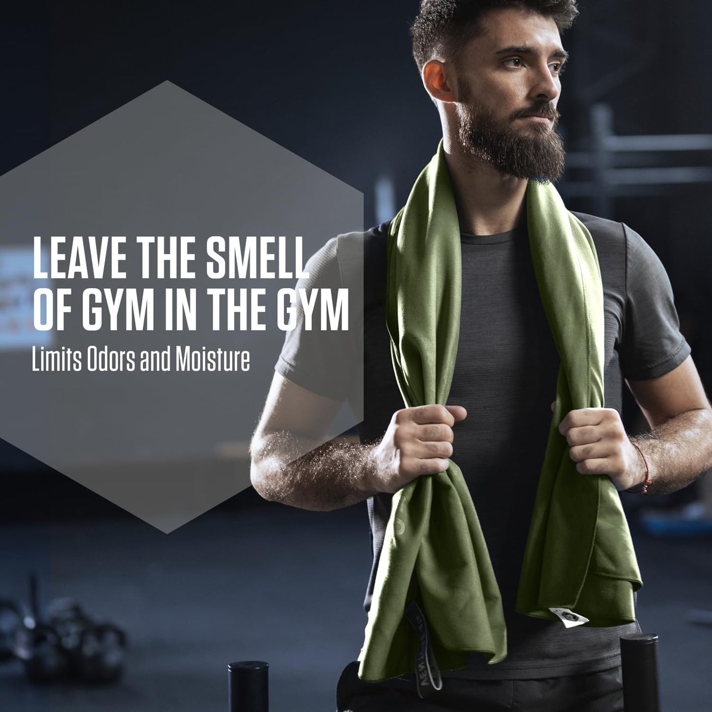 VENTURE 4TH Quick Dry Towel. Microfiber Travel Towel Ideal for Camping, Hiking, Backpacking, Gym. Lightweight & Fast Drying Travel Towels for Body. Compact & Easy to Pack - Army Green Medium