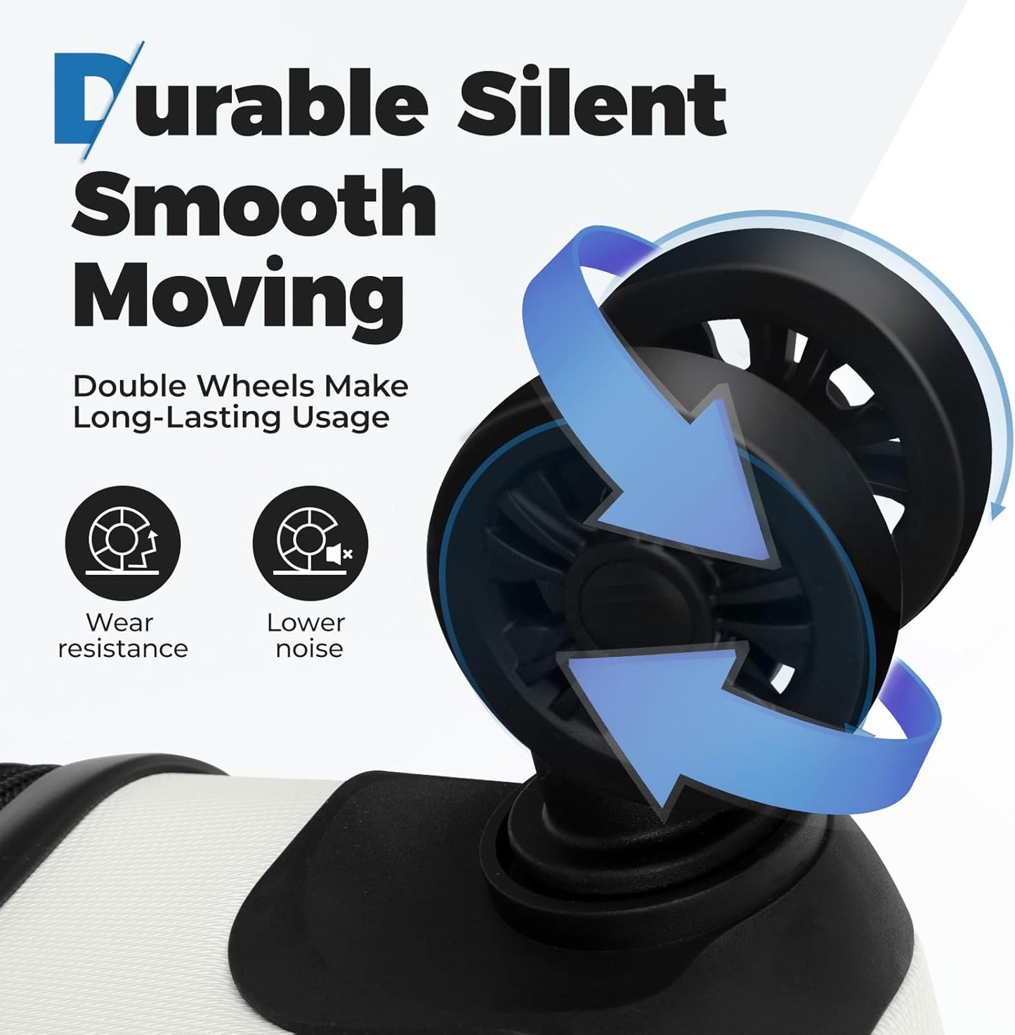 Krute Suitcases with Wheels Checked Luggage 24 Inch Lightweight PC ABS TSA Lock Hard Side Travel Suitcase