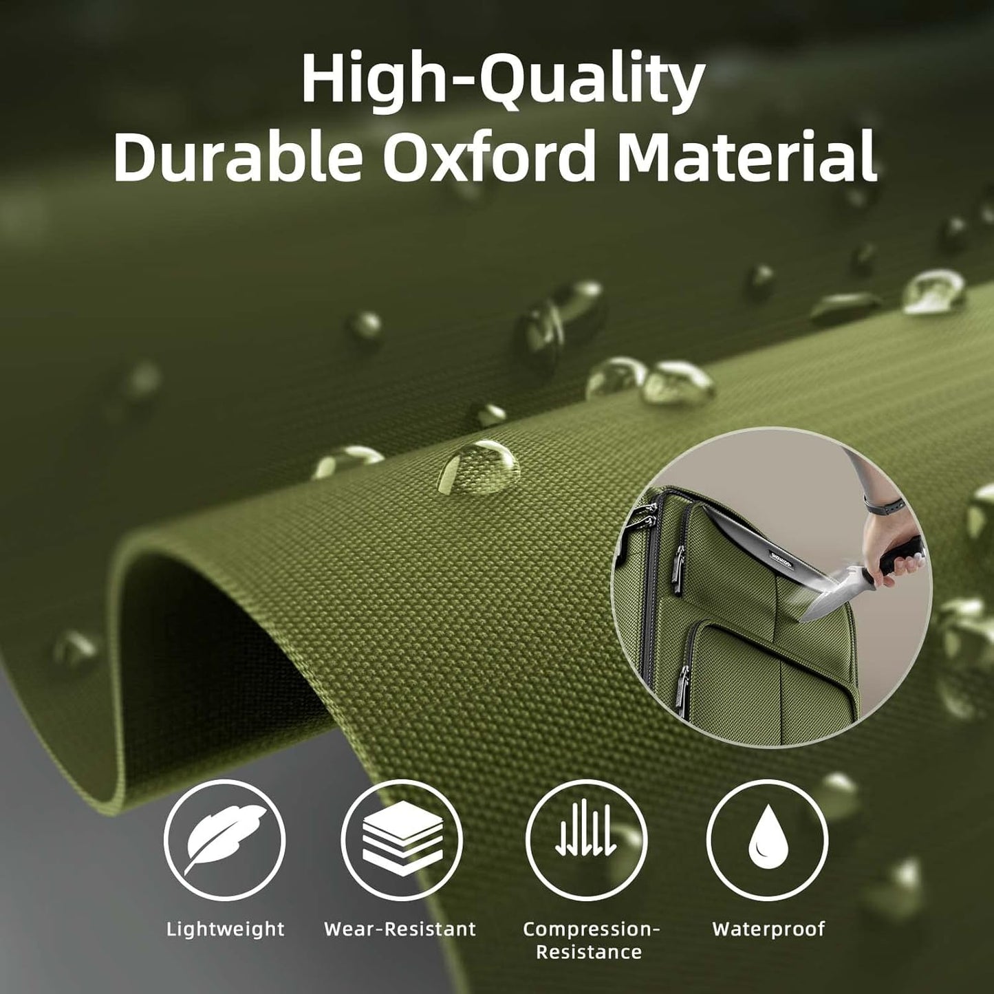 SHOWKOO Luggage Sets 3 Piece Softside Expandable Lightweight Durable Suitcase Sets Double Spinner Wheels TSA Lock Olive Green (20in/24in/28in)