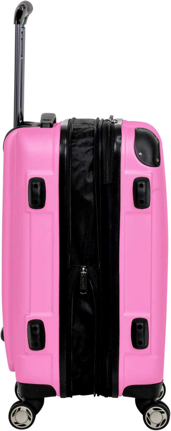 Kenneth Cole REACTION Renegade Luggage Expandable 8-Wheel Spinner Lightweight Hardside Suitcase, Watermelon, 2-Piece Set (20"/28")