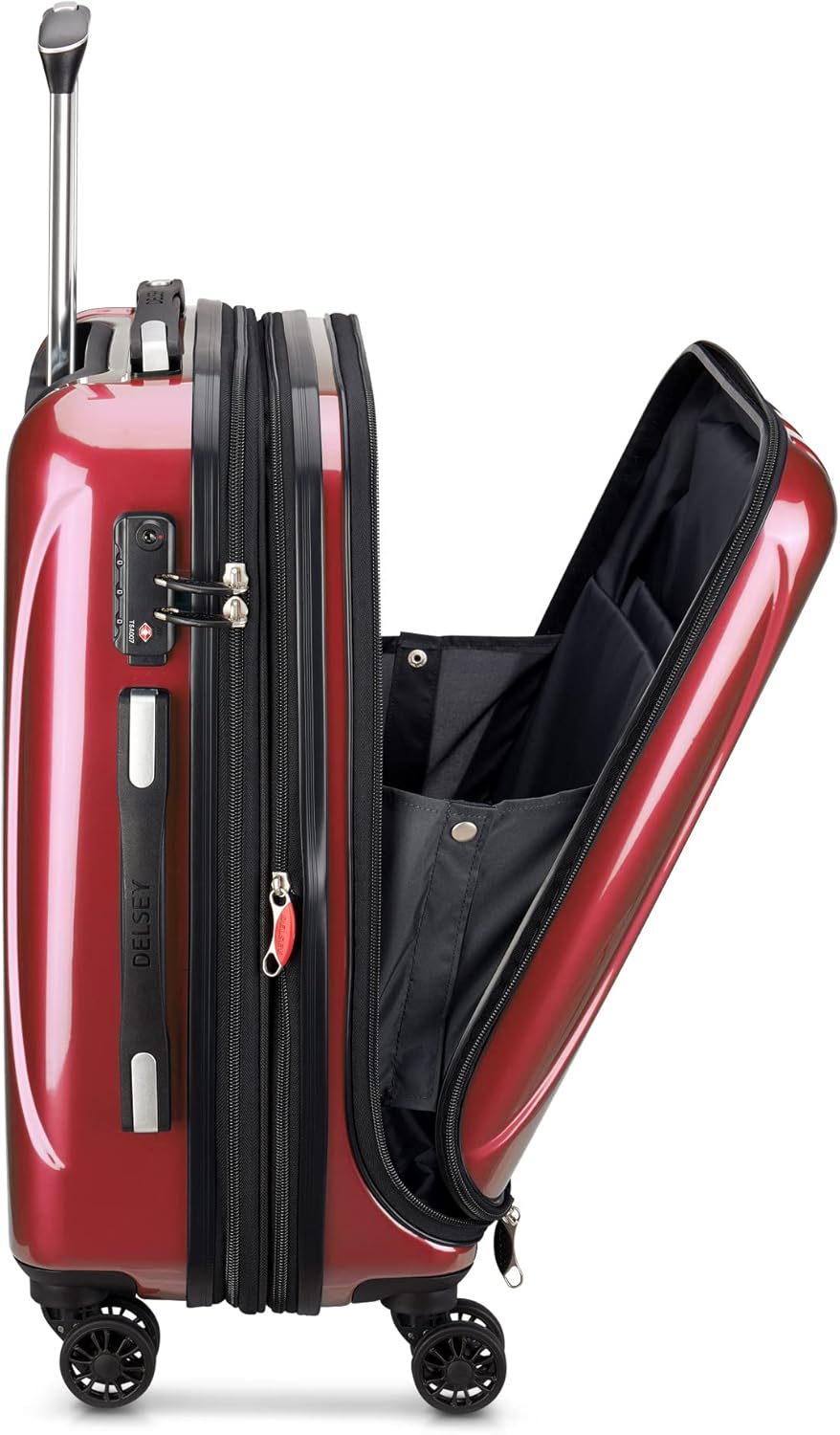 DELSEY PARIS Helium Aero Hardside Expandable Luggage with Spinner Wheels, Brick Red, 2-Piece Set (19/24)