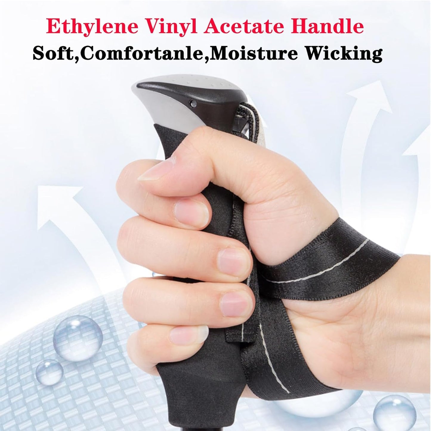 Single Trekking Pole | 7075 Aluminum Anti-Shock, Ultralight, Adjustable & Collapsible Hiking Stick